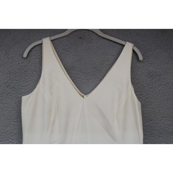 Bloomingdales Ivory A-Line Sleeveless Dress-Size 10/Petite-Lined - Picture 6 of 13